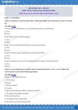 Đề thi học kì 1 Tiếng Anh 12 English Discovery - Đề số 3